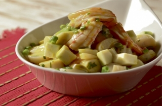 Ensalada de langostinos